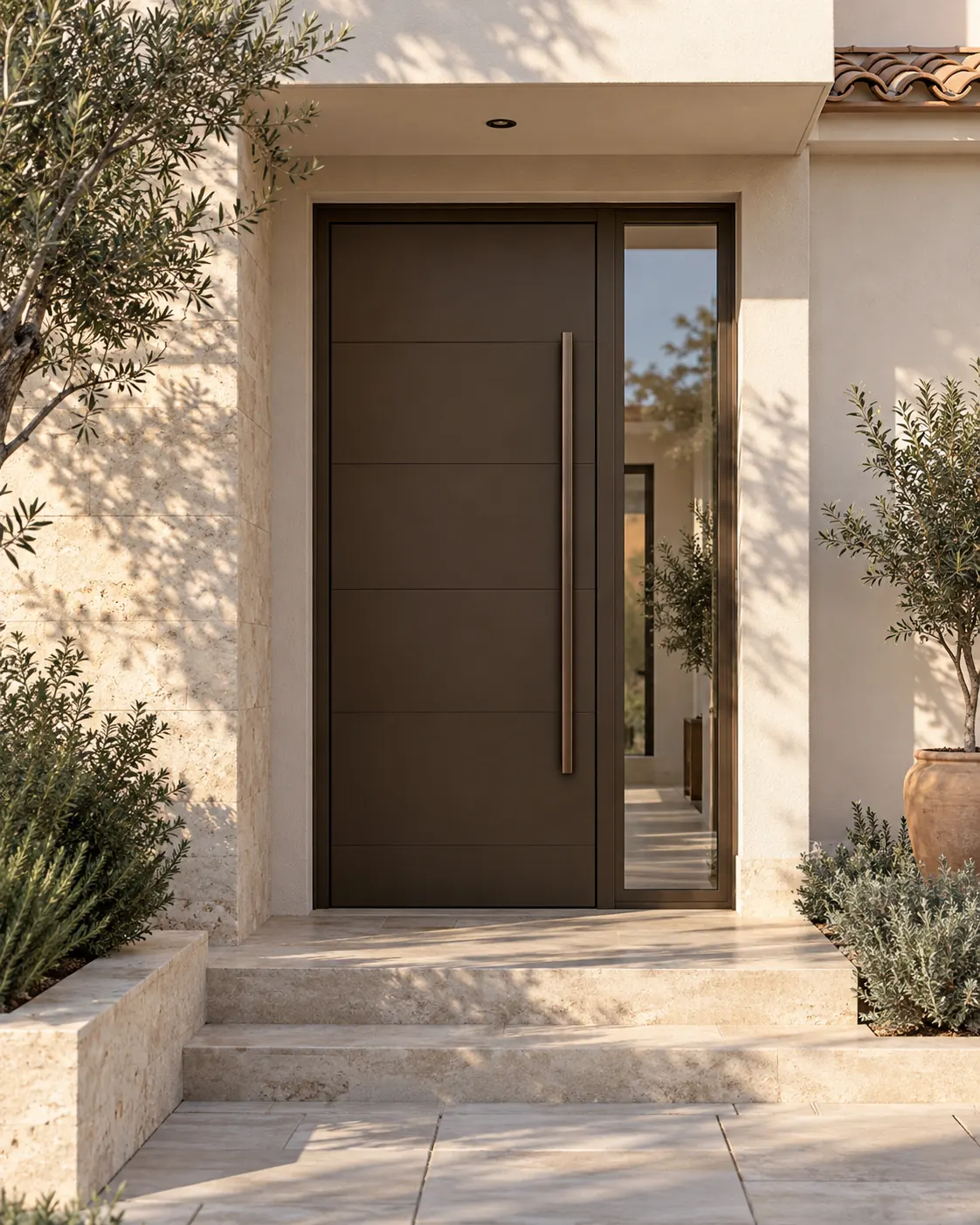 Puerta de exterior contemporánea para una vivienda